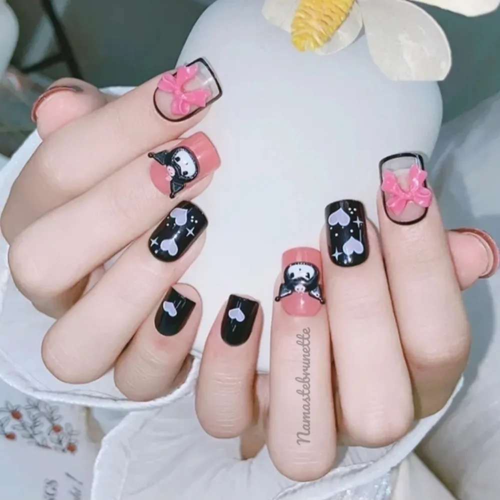 3D Sanrio Kuromi Press On Nails